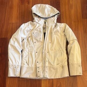 Nordica Y2K Vintage Beige Hooded Jacket